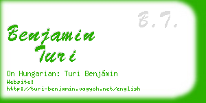 benjamin turi business card