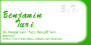 benjamin turi business card